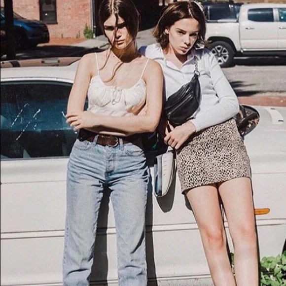 Fanny pack bag black PU 3 pocket leather women’s crossbody chain - Picture 3 of 11